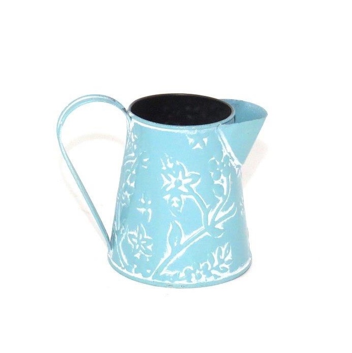 vinage-teal-flower-jug-xs